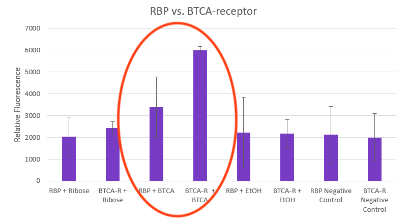 Fig.7 - BTCA 受容体と RBP のリガンド結合効率の比較